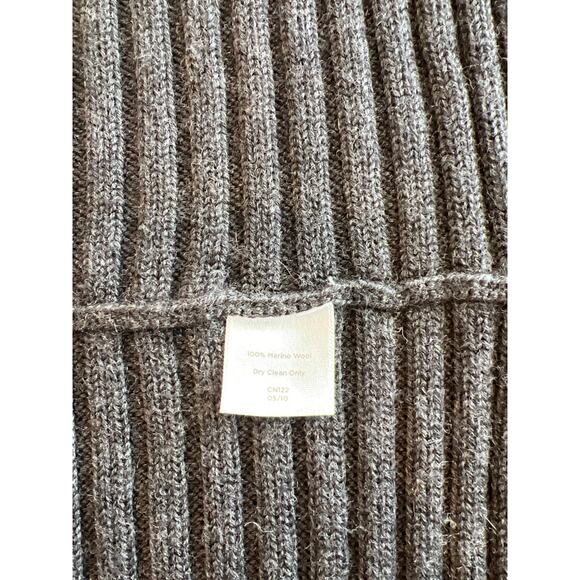 Talbots Open Front Merino Wool Ribbed Cardigan Charcoal Women's SP - Picture 6 of 8